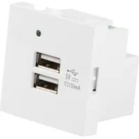 Lanberg Adaptateur USB AC-4545-2XUSB2.1-W