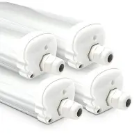 HOFTRONIC™ - Lot de 4 Réglettes LED 120 cm 36W 6500K IP65 IK07 Blanc Froid
