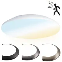 HOFTRONIC™ - Plafonnier LED détecteur mouvement 25W 2600lm CCT IP65 IK10 Blanc