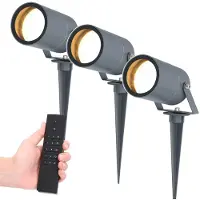 HOFTRONIC™ - Lot de 3 Spots à piquet extérieur LED 4W 345lm 2700K anthracite IP65