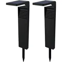 HOFTRONIC™ - Set de 2 lampes solaires Maine 2W 200 lm 3000K IP65 Noir