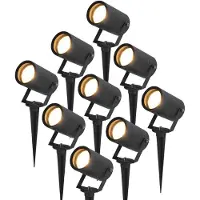 HOFTRONIC™ - Spot à piquet LED jardin 9x GU10 4W 345lm 4000K IP65 Noir