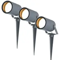 HOFTRONIC™ - Spot à piquer LED jardin 3x GU10 4W 345lm 6500K IP65 Anthracite