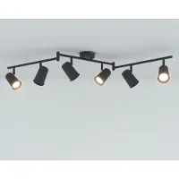 HOFTRONIC™ - Plafonnier LED 6 spots 24W 2070lm 4000K Inclinable Noir