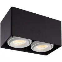 HOFTRONIC™ - Spot en Saillie 2 Lights IP20 inclinable Noir excl. GU10