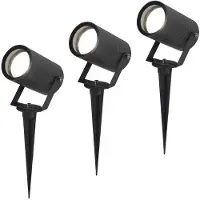 HOFTRONIC™ - Spot à piquer LED jardin 3x GU10 4W 345lm 6500K IP65 Noir