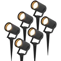 HOFTRONIC™ - Spot à piquet LED jardin GU10 4W 345lm 4000K IP65 Noir Dimmable Inclinable 6 pièces