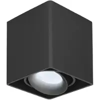 HOFTRONIC™ - Spot LED plafond carré 4W 345lm 6500K GU10 Noir dimmable inclinable