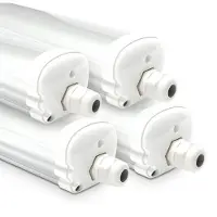HOFTRONIC™ - Lot de 4 lampes fluorescentes LED 150 cm 48W 5760 lm IP65 4000K Raccordables