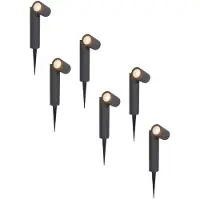 HOFTRONIC™ - Spot à piquet LED 4W 345lm 2700K IP65 Noir Dimmable Inclinable