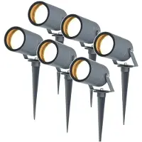 HOFTRONIC™ - Lot de 6 spots à piquer LED dimmables GU10 excl. IP65 Anthracite