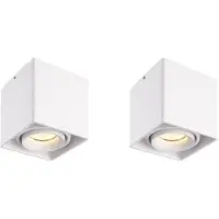 HOFTRONIC™ - Spot LED plafond carré 4W 345lm dimmable inclinable 2700K GU10 blanc