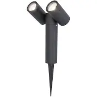 HOFTRONIC™ - Double Spot à piquet LED 8W 690lm 6500K IP65 Noir