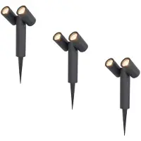 HOFTRONIC™ - Spot à piquet jardin LED 8W 690lm 2700K IP65 Noir