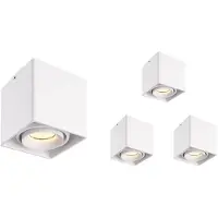 HOFTRONIC™ - Spot LED plafond carré 4W 345lm dimmable inclinable 2700K GU10 blanc