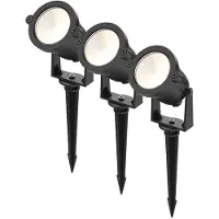 HOFTRONIC™ - Lot de 3 spots LED Piton 4,9W 425 lm 3000K IP65 Noir Inclinable