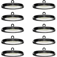 HOFTRONIC™ Lot de 10 - - UFO High Bay LED 100W 14 000 lm 6500K IP65 Noir
