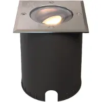 HOFTRONIC™ - Spot au sol LED 4W IP67 Dimmable Noir RVS GU10 2700K