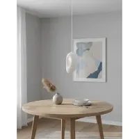 Nova Luce Suspension naturelle Tempus blanc 30cm