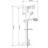 SAT Optima ensemble de douche Comfort OPS070