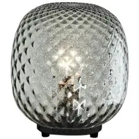 ROSSINI ILLUMINAZIONE Lampe De Table Oban Noire Avec Diffuseur En Verre Soufflé Bouche, Effet Ballotin, Finition Pétrole - Connexion E27 Groupe Rossini