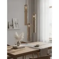 Nova Luce Suspension unique Sano Or 3 lumières