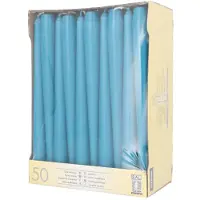 Papstar 81764 Bougie de cire ronde Turquoise (e) (50 pcs)