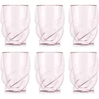 Bodum PAVINA PARIS Lot de 6 verres à double paroi rose transparent - 270 ml