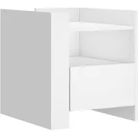 vidaXL Table de chevet blanc 45x50x50 cm bois d’ingénierie