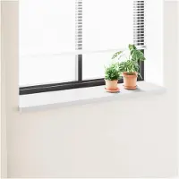 vidaXL Appui de fenêtre blanc 160 x 40 x 4,5 cm PVC