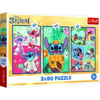 Trefl Puzzle - 3x80 - Stitch World 34885