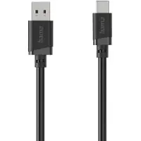 Hama Câble de charge, USB-A - USB-C, 2 m, noir (2 m, USB 2.0)