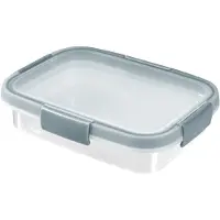 Curver Smart Fresh Eco Boîte de rangement rectangulaire, Boîte de conservation, Transparent, Gris, Bleu