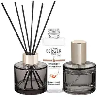 Maison Berger Paris Coffret cadeau Diffuseur d'arômes Rosalie gris + Nachfü llpack et spray maison Paillettes intenses