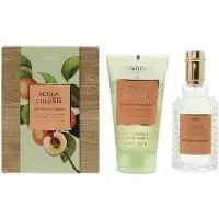 4711 Coffret : Acqua Colonia White Peach & Coriander, Eau de Cologne, unisexe, 50 ml + Acqua Colonia White Peach & Coriander, gel douche hydratant, pour le corps, tous types de peau, 75 ml