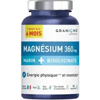 Granions Magnésium 360 mg marin + bisglycinate énergie & équilibre 180 pc(s) Comprimé(S)