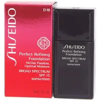 Shiseido Fond de teint liquide hydratant Perfect Refining D10 Brun doré SPF 15 30 ml