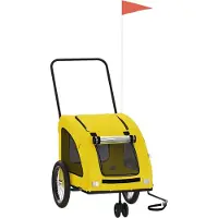 vidaXL Remorque pour vélo Jaune Tissu Oxford et fer