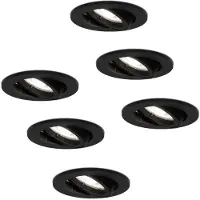 HOFTRONIC™ - Spot LED encastrable 4W 345 lumen 6500K GU10 Noir Inclinable IP20