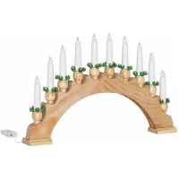 vidaXL Arche de bougies de Noël avec 10 bougies LED, 3 pièces. LED, lumière blanche chaude