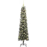 vidaXL Arbre de Noël artificiel avec 300 LED avec support Vert 180 cm
