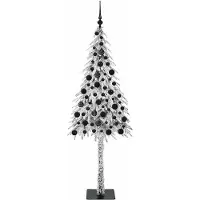 vidaXL Sapin de Noël avec 300 LED Blanc 180 cm PE et acier