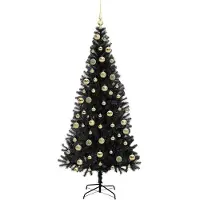 vidaXL , sapin de Noël noir, 210 cm, en PVC
