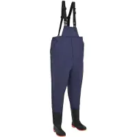 vidaXL Cuissard Avec Bottes Polyester Enduit De Pvc Dimensions 42 Bleu