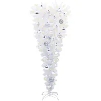 vidaXL Sapin de Noël artificiel avec 150 LED Blanc 120 cm PVC et Acier