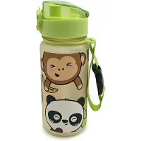 Puckator Adoramals Wildtiere Kinder wiederverwendbare bruchsichere Wasserflasche mit Pop-Top 350ml