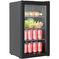 CombiSteel Réfrigérateur de table - 80 litres, éclairage intérieur LED, noir