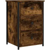 vidaXL Tables de chevet 2 pcs chêne fumé 40x36x60 cm bois d’ingénierie