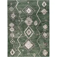 FRAAI Tapis berbère | Blend Aztec Vert | 240x330cm | Vert | Rectangulaire | Tapis