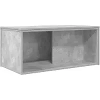 vidaXL : Ensemble de deux tables basses, couleur gris béton, dimensions 90 x 48 x 40 cm, matériau : bois composite